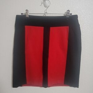 Cache mini color block skirt size 2